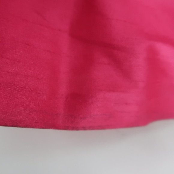 Lula Kate Charleston Pink Shantung One Shoulder Gown in Fuchsia Pink Size 10 - Picture 9 of 10